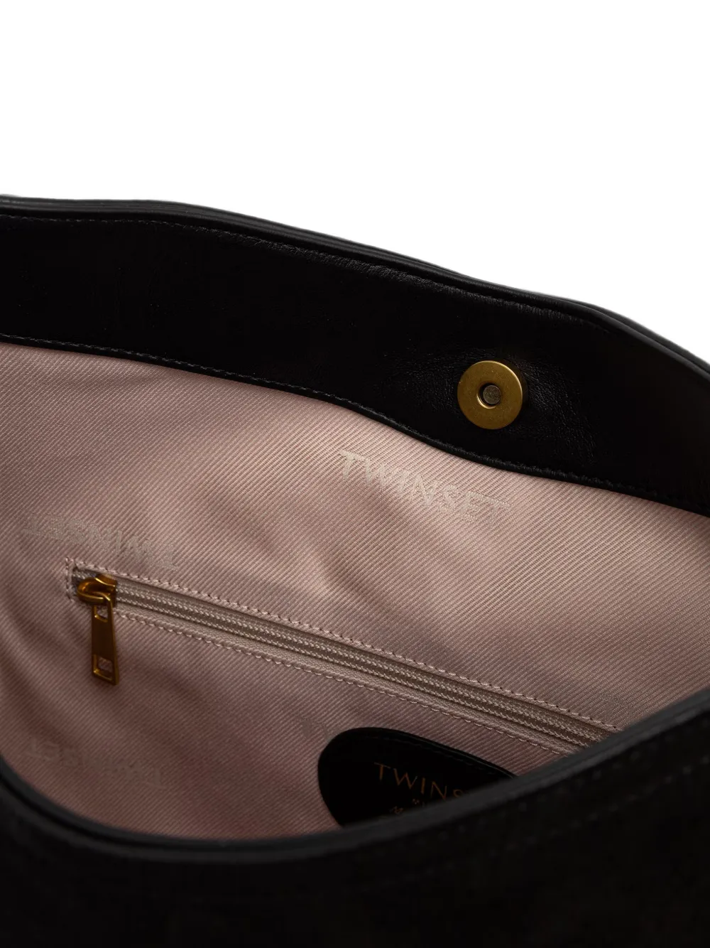 TWINSET Suède shopper Zwart