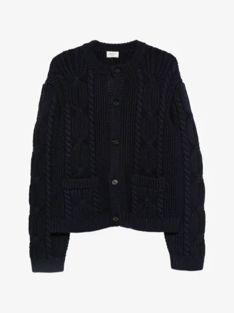 Saint Laurent cable-knit button-fastening cardigan
