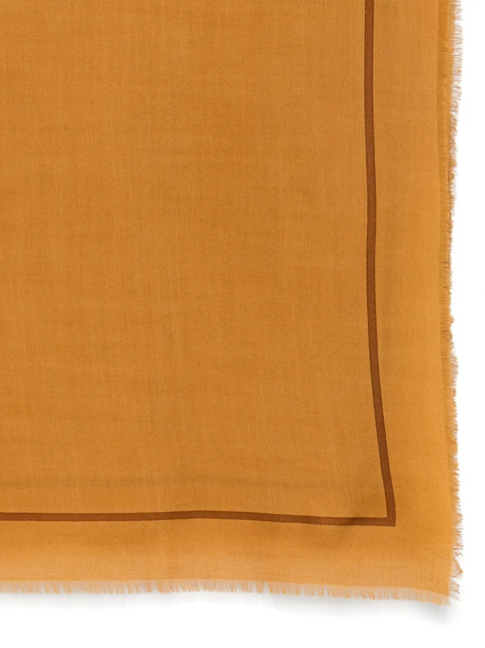Saint Laurent logo-print frayed scarf Bruin