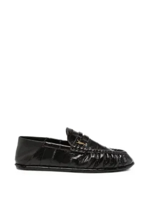 8189082w5ac leather スエードローファー サンローラン ローファー