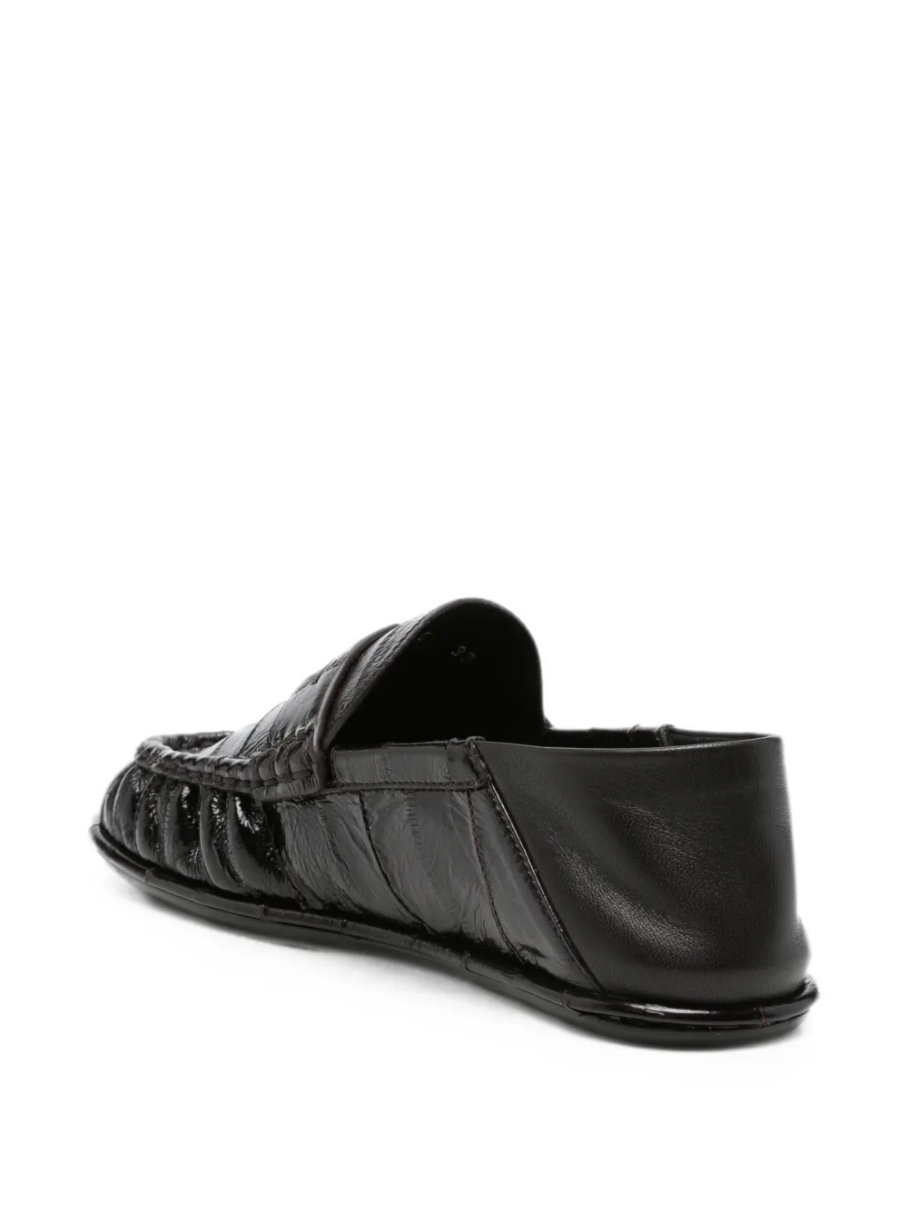 Saint Laurent crocodile-effect loafers Bruin