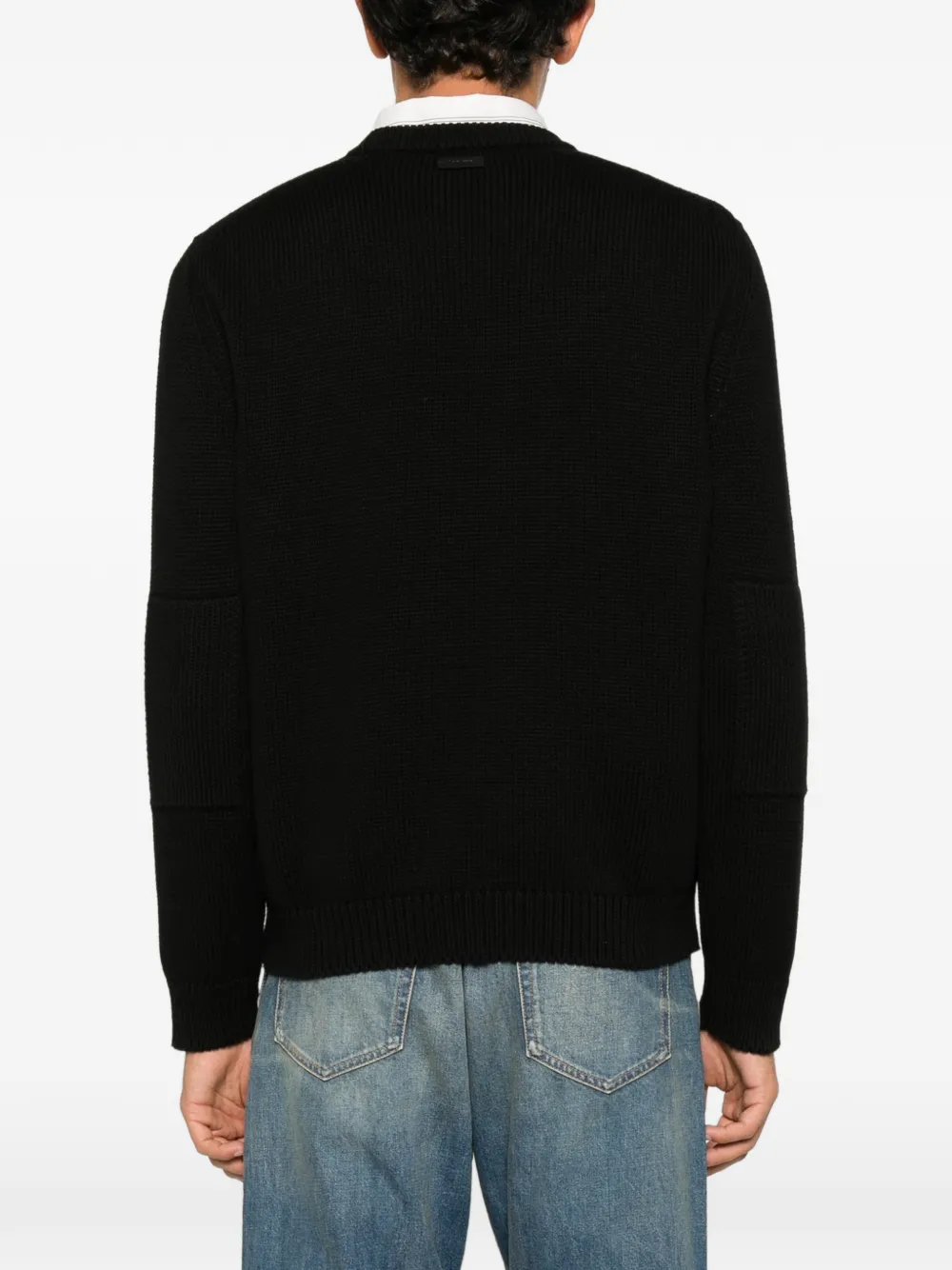 Saint Laurent Ribgebreide trui Zwart
