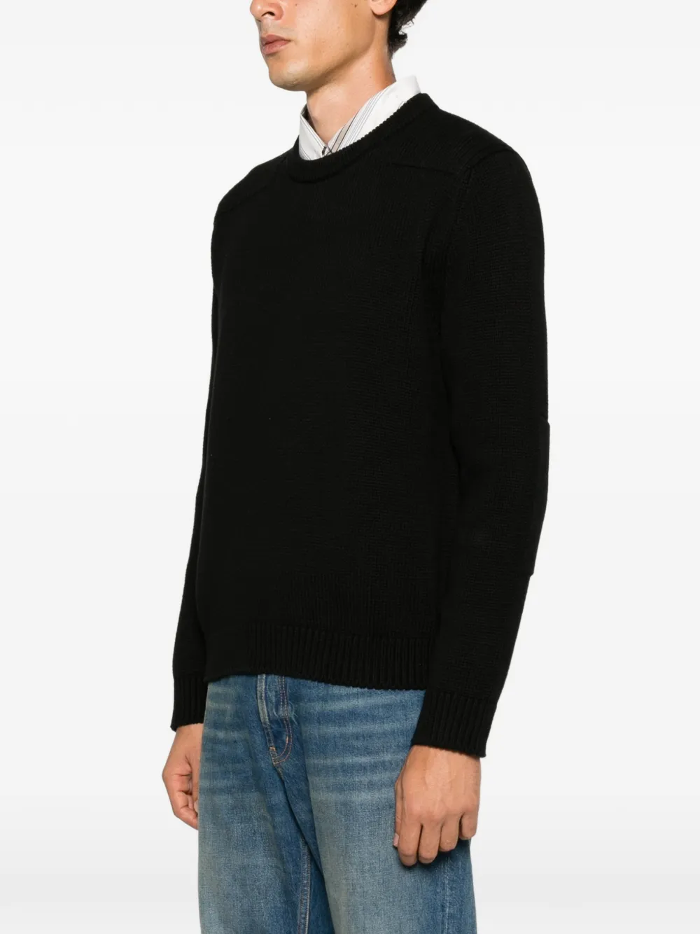 Saint Laurent Ribgebreide trui Zwart