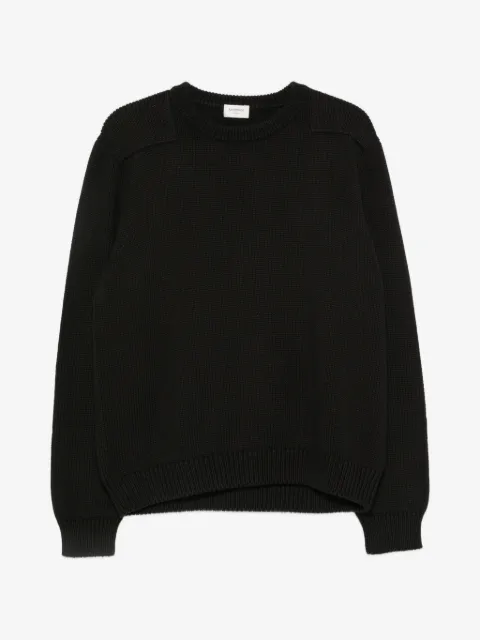 Saint Laurent suéter tejido de canalé manga larga