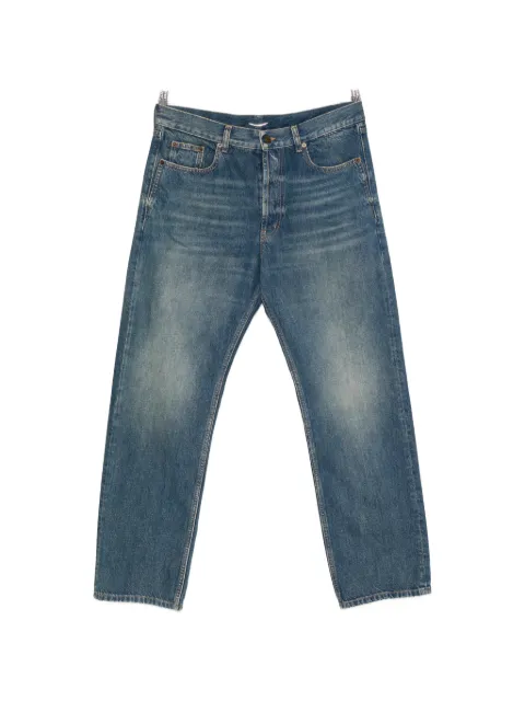 Saint Laurent belt-loop faded-effect jeans