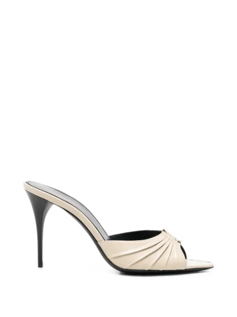 Saint Laurent Babylon ruched leather sandals