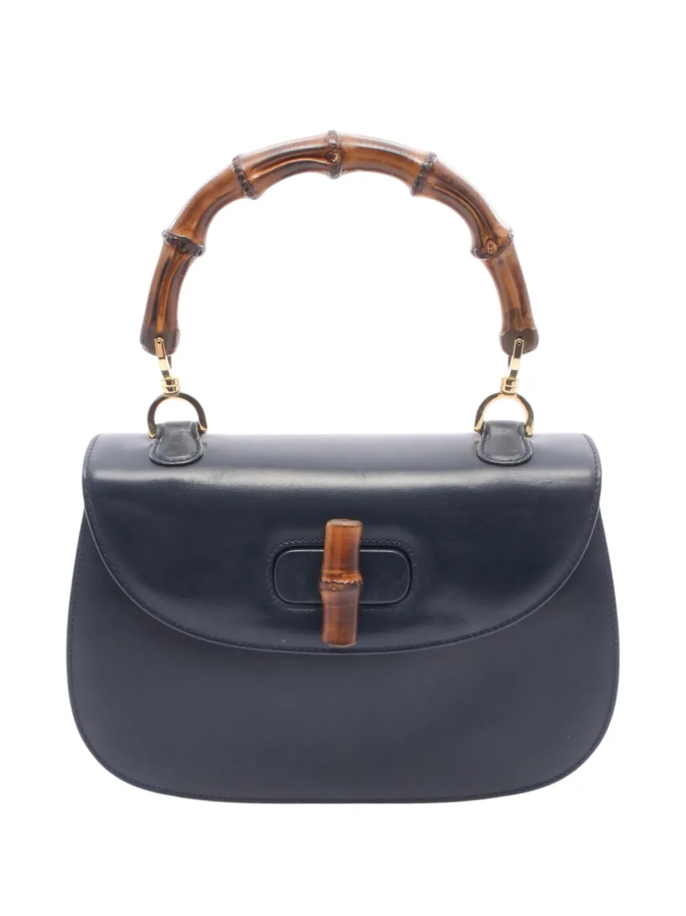 Gucci Pre-Owned 20th Century Calfskin Bamboo Night satchel - Blu