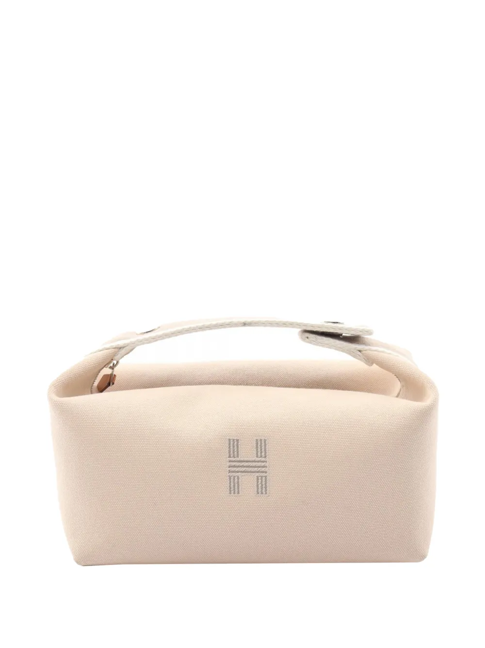 Hermès Pre-Owned 2010-2026 Small Toile Bride A Brac Case vanity bag - Nude