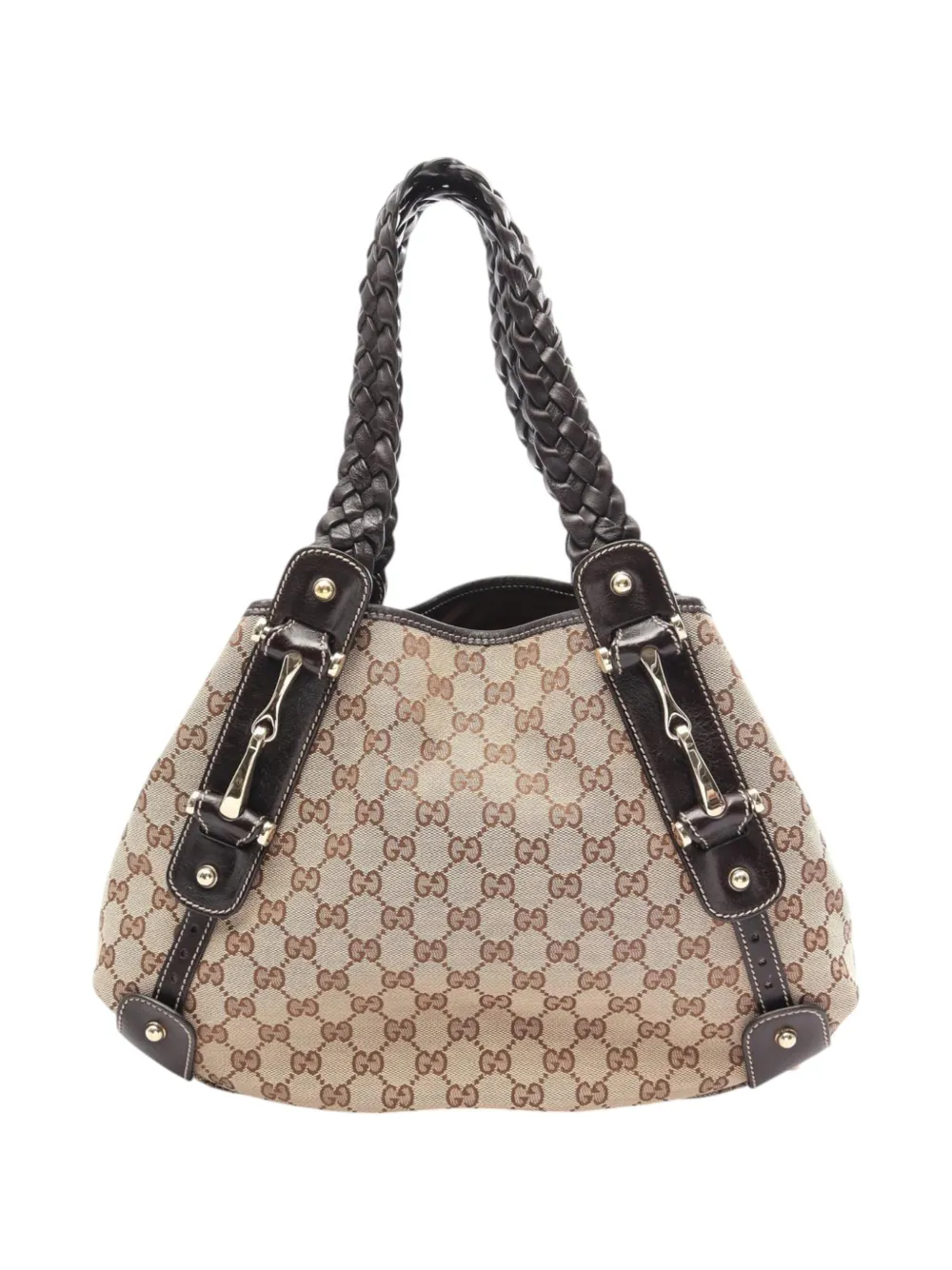 Gucci Pre-Owned 2000-2015 GG Canvas Horsebit Pelham shoulder bag - Nude