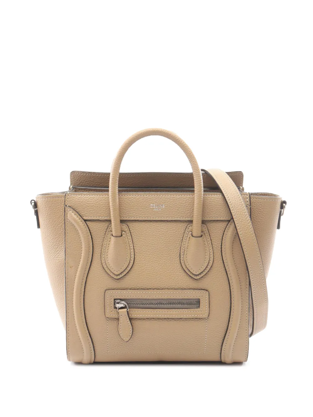 Celine Pre-Owned 2000-2026 Nano Leather Luggage Tote satchel - Neutrals