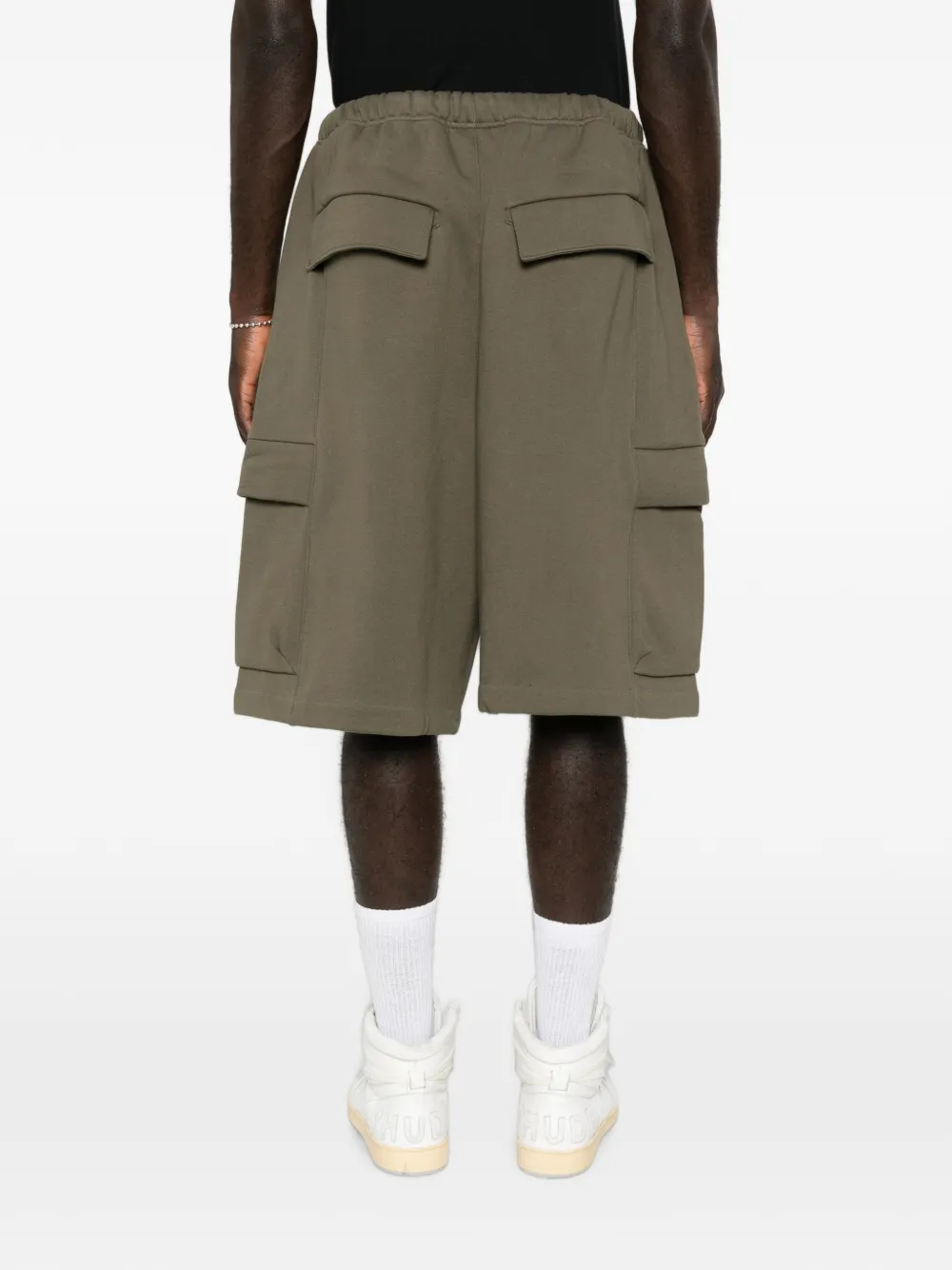 FEAR OF GOD ESSENTIALS fleece cargo basketball short Groen