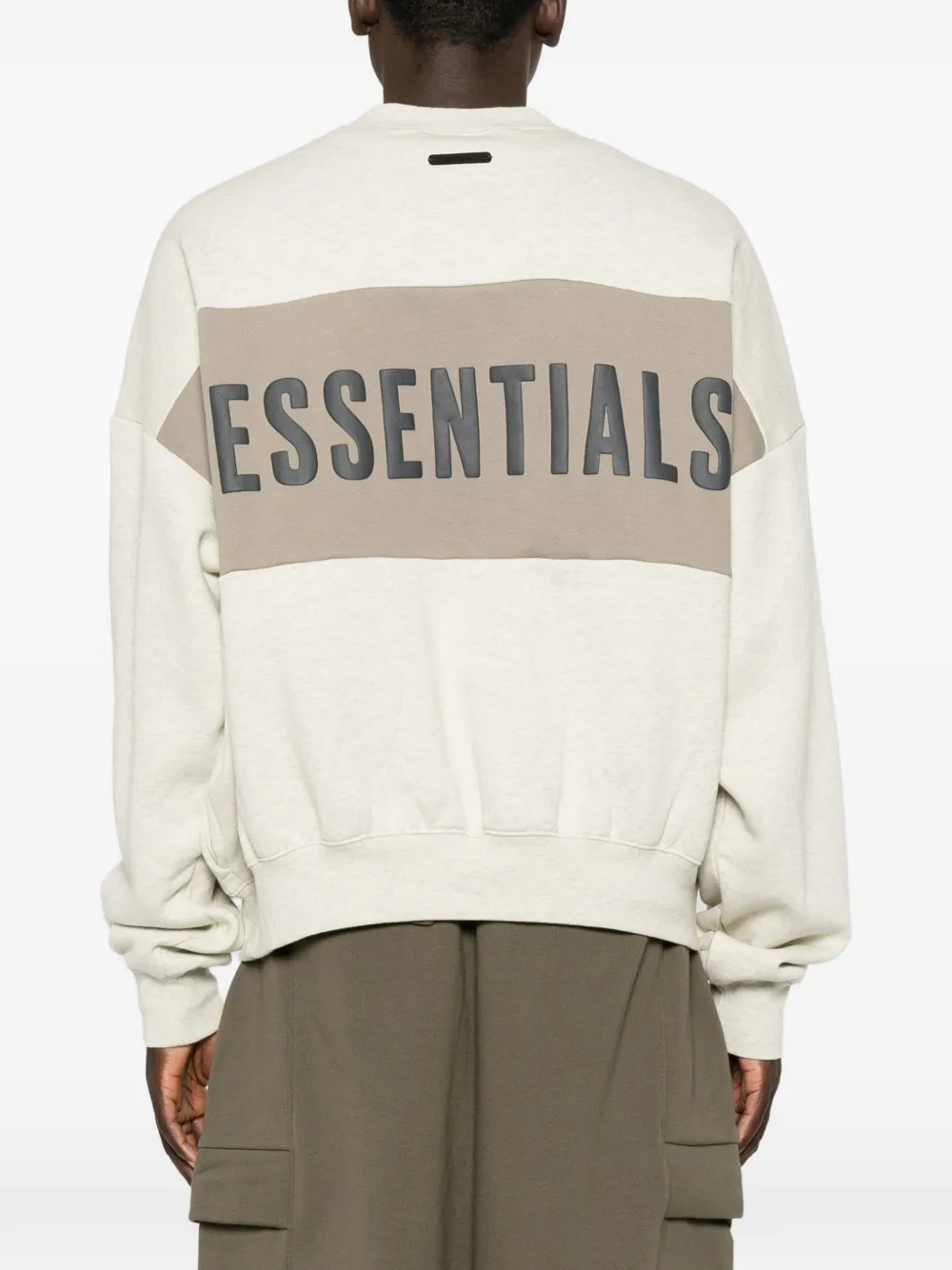 FEAR OF GOD ESSENTIALS Trui met logo-print en vlakken Beige