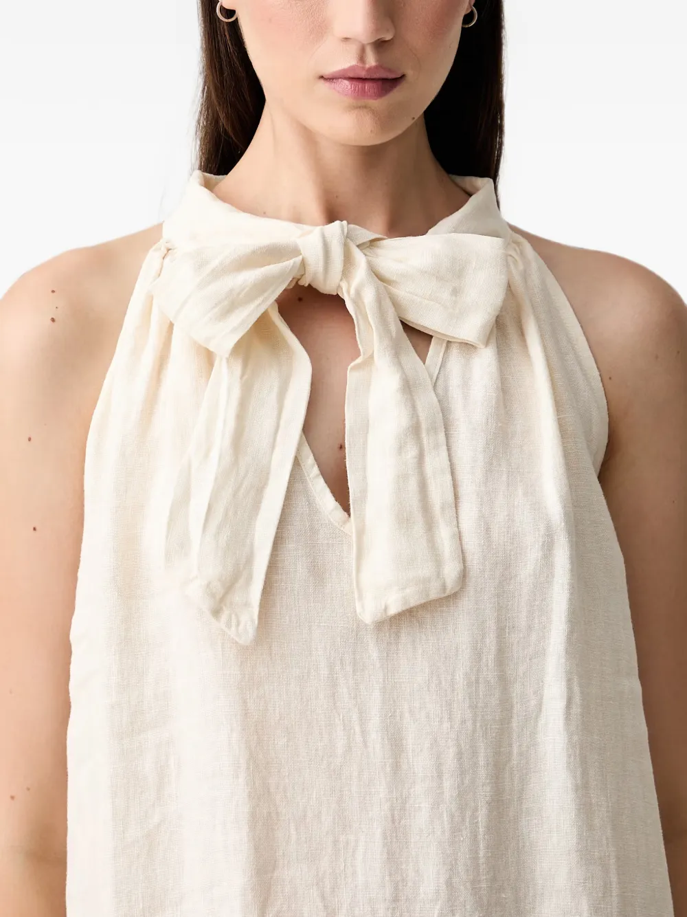 VICOLO Maxi-jurk met halternek Beige