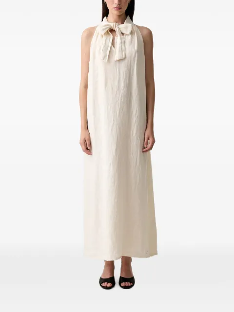 VICOLO vestido largo con cuello halter