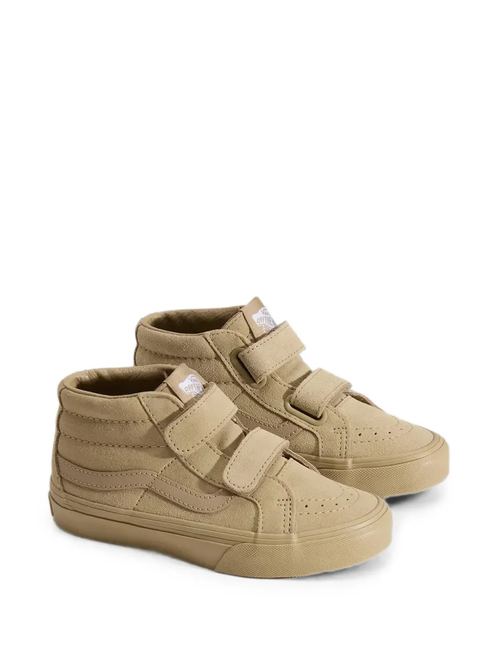 Vans Kids Sk8-Mid V touch-strap sneakers Beige