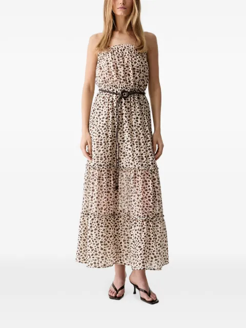 VICOLO animal-print midi dress