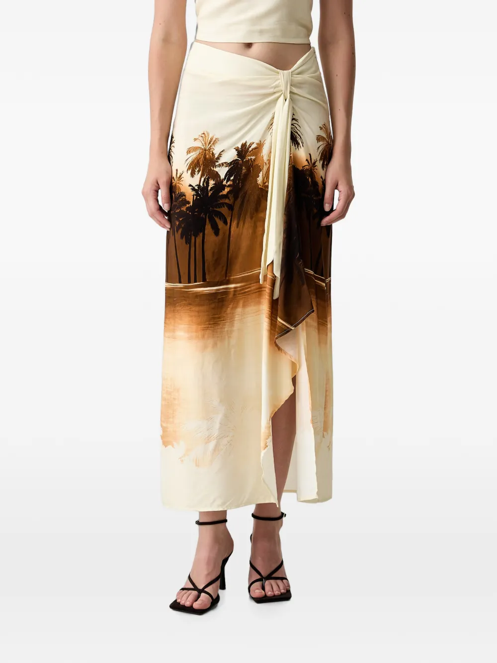 Vicolo Palm-print Knotted Set In Neutral