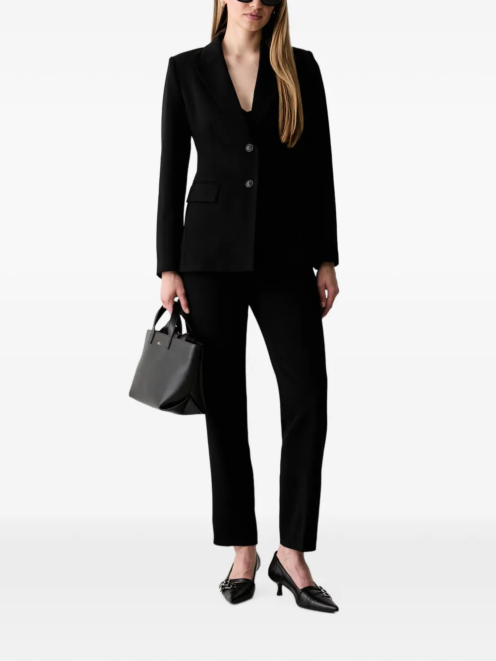 Trussardi Blazer met enkele rij knopen Zwart