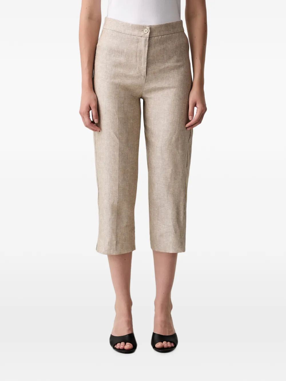 Vicolo Pressed-crease Cropped Trousers In Multi