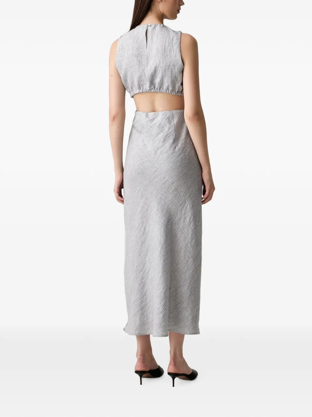 VICOLO Jurk met uitgesneden details en ringdetail Grijs