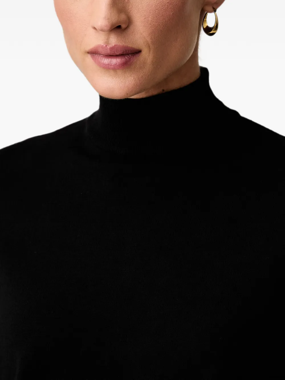 Trussardi Sweater met hoge hals en geborduurd logo Zwart