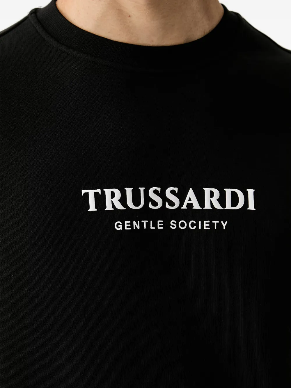 Trussardi Trui met logoprint Zwart