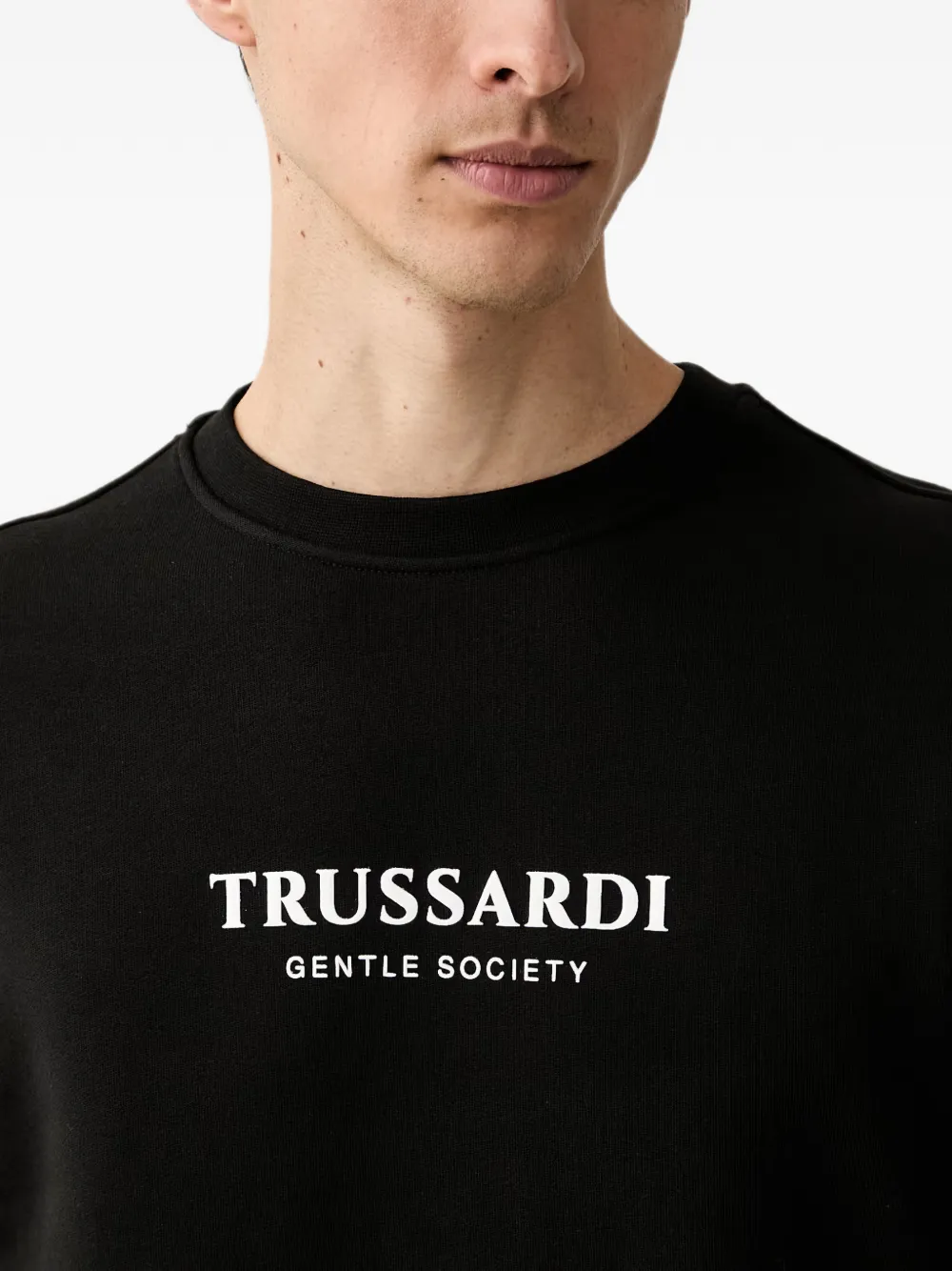 Trussardi Trui met logoprint Zwart