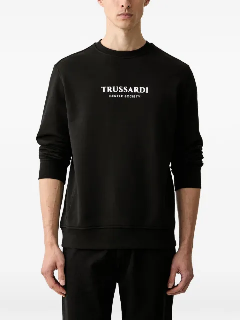 Trussardi logo-print crew-neck sweater