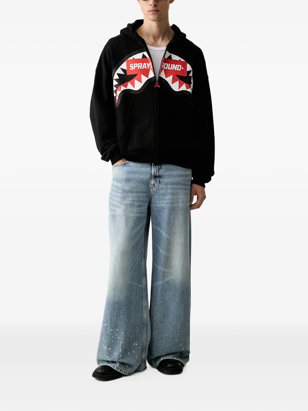 Sprayground Katoenen hoodie Zwart