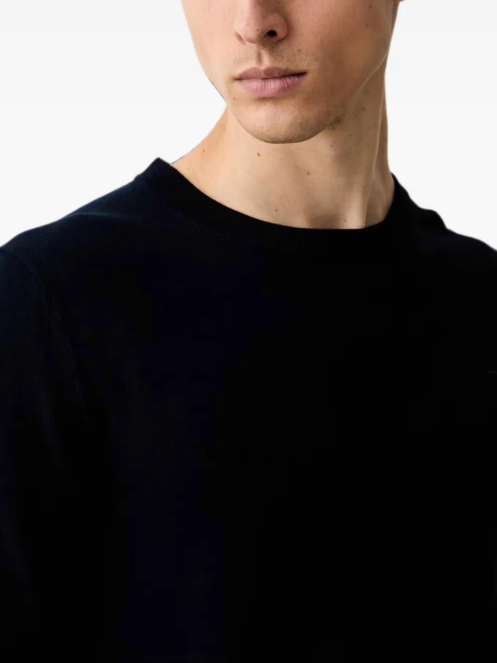 Trussardi Trui met geborduurd logo en ronde hals Blauw