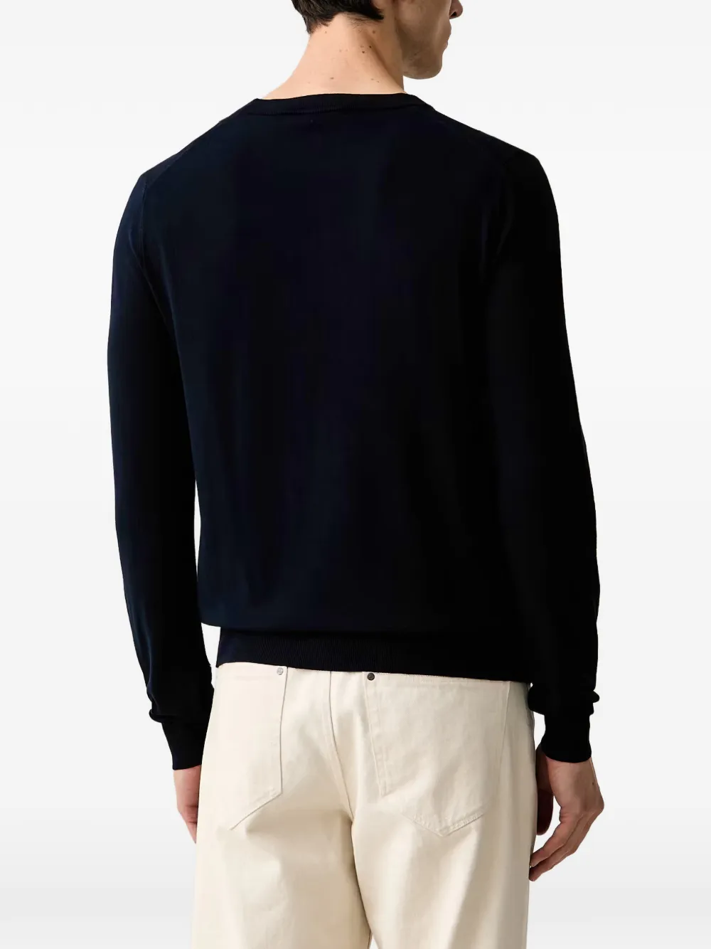 Trussardi Trui met geborduurd logo en ronde hals Blauw