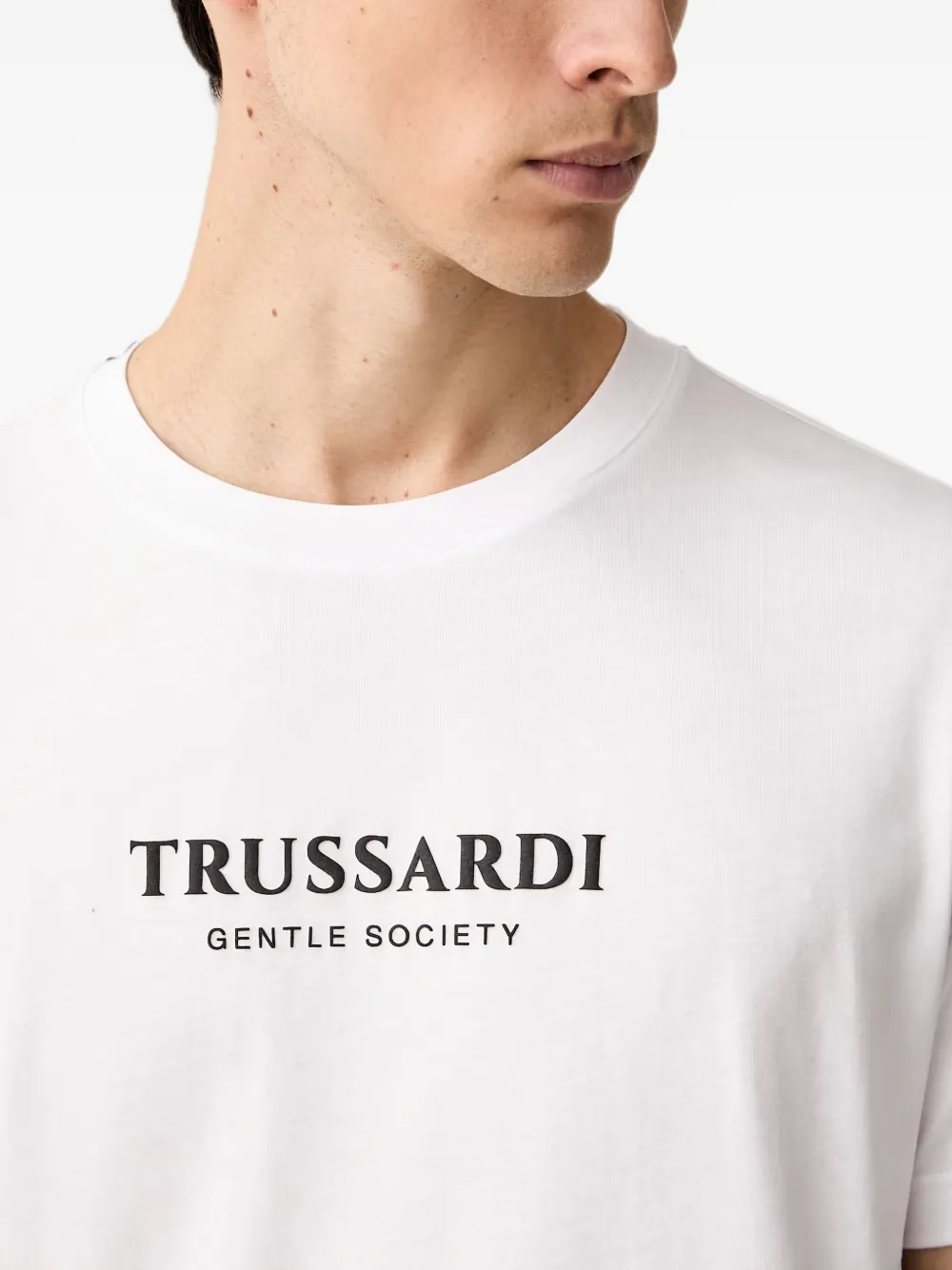 Trussardi T-shirt met logoprint Wit