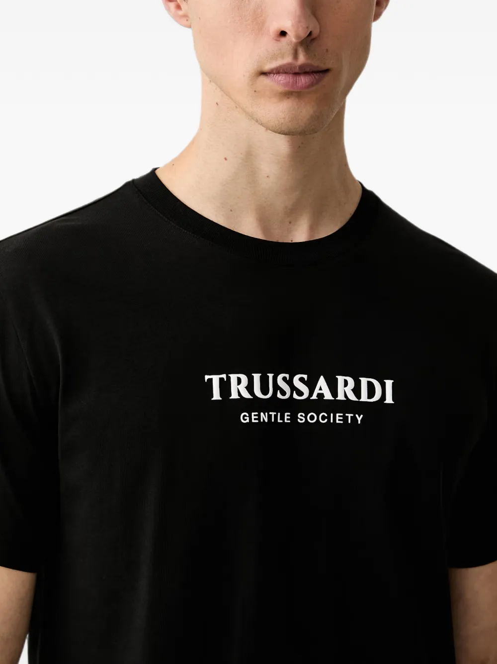 Trussardi T-shirt met logoprint Zwart