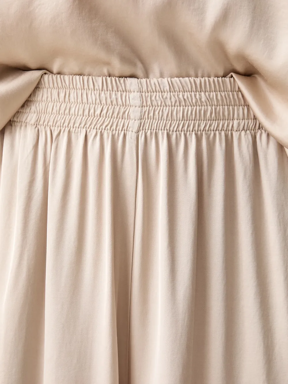 Vicolo Elasticated Palazzo Pants In Neutral