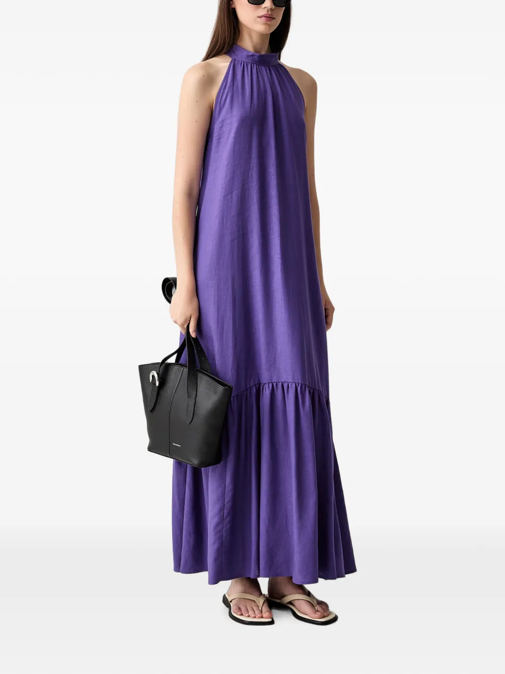 VICOLO Maxi-jurk met strikdetail Paars