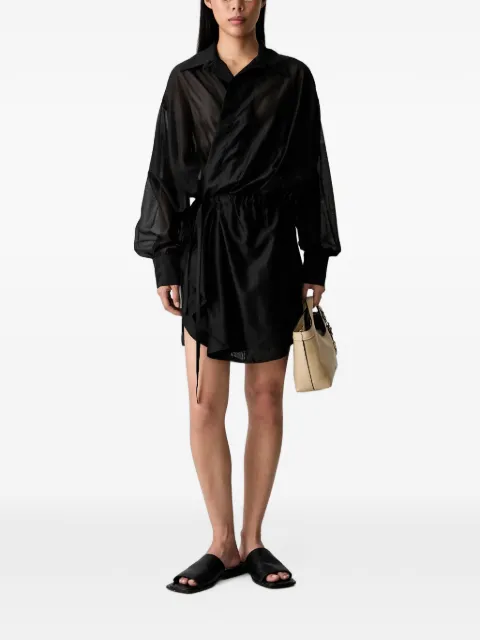 VICOLO sheer wrap-style mini dress