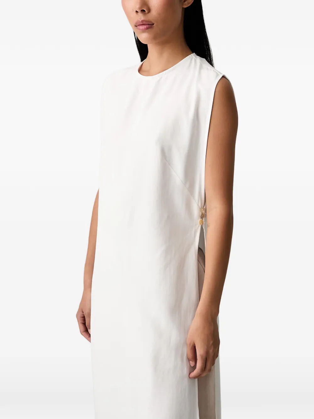 VICOLO Mouwloze maxi-jurk Wit