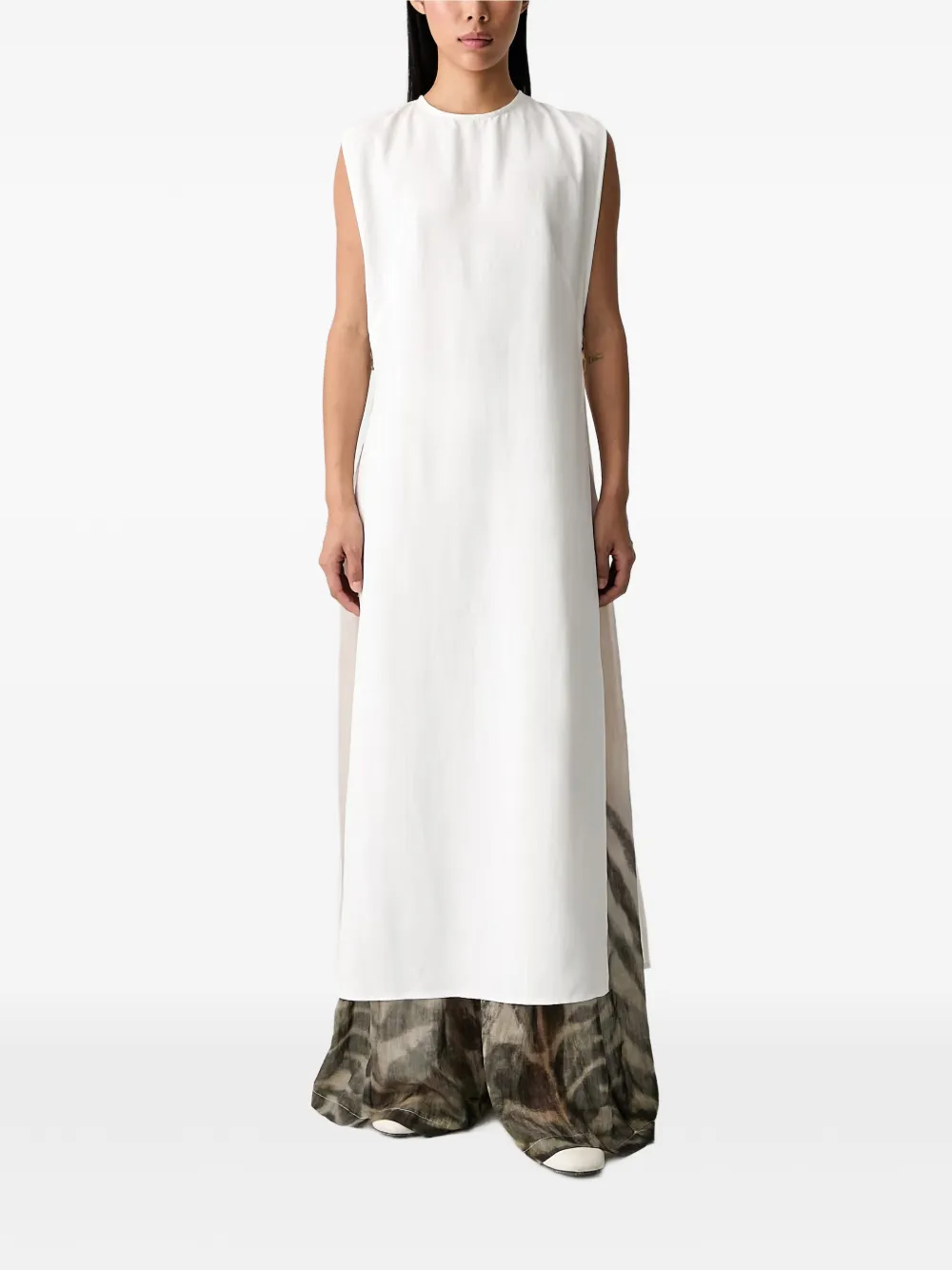 VICOLO sleeveless side-slit maxi dress · S