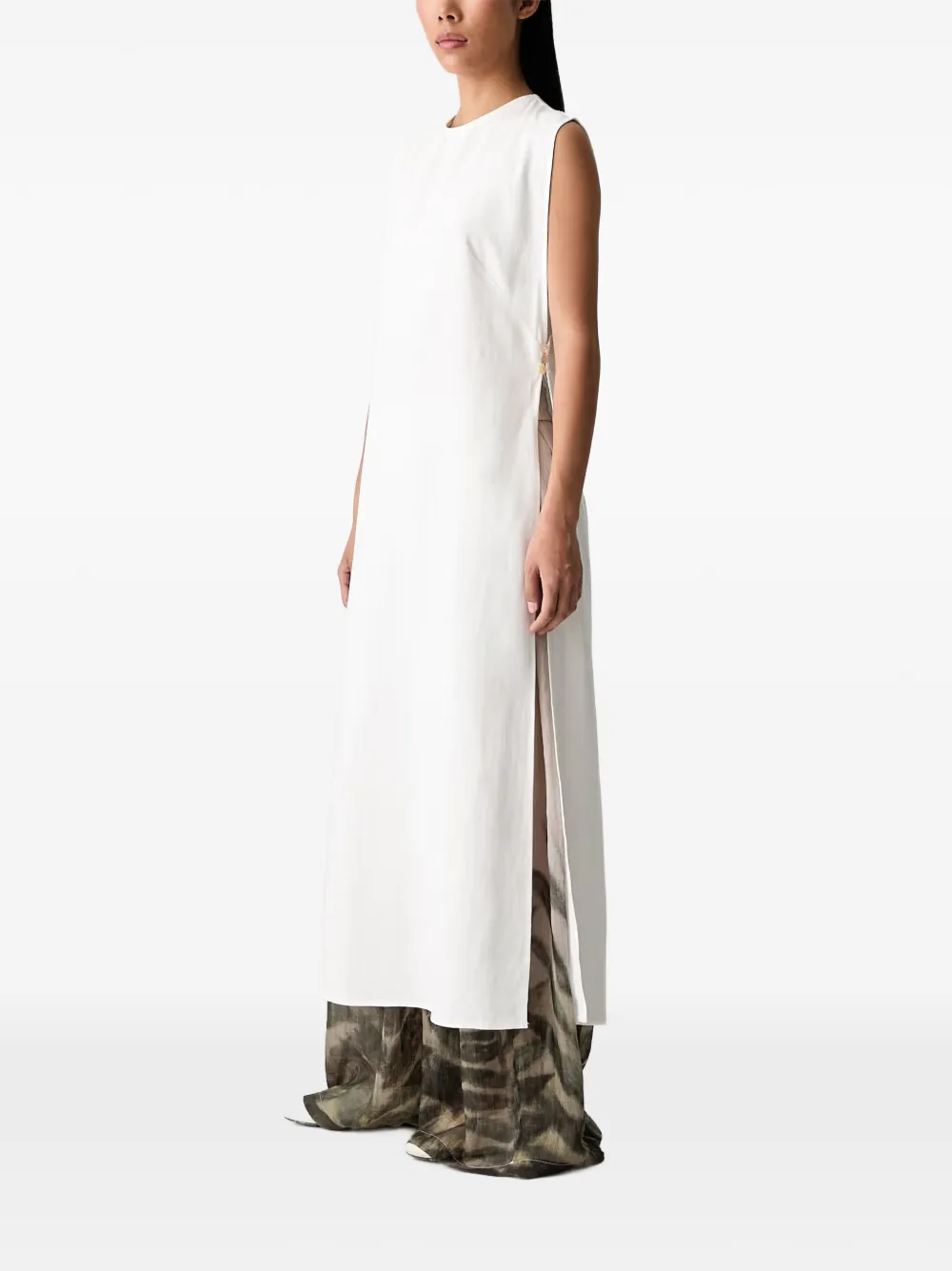VICOLO Mouwloze maxi-jurk Wit