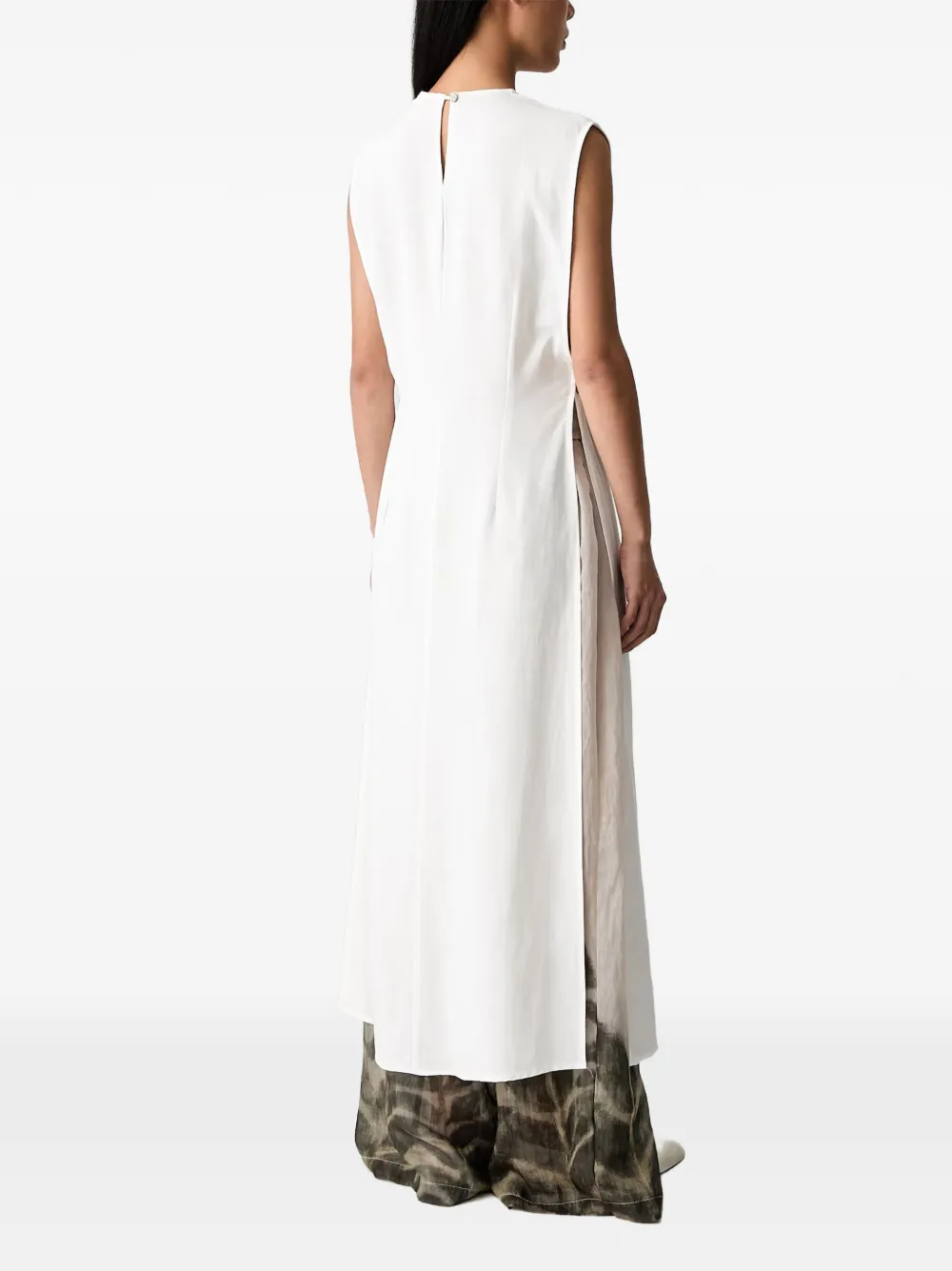 VICOLO Mouwloze maxi-jurk Wit