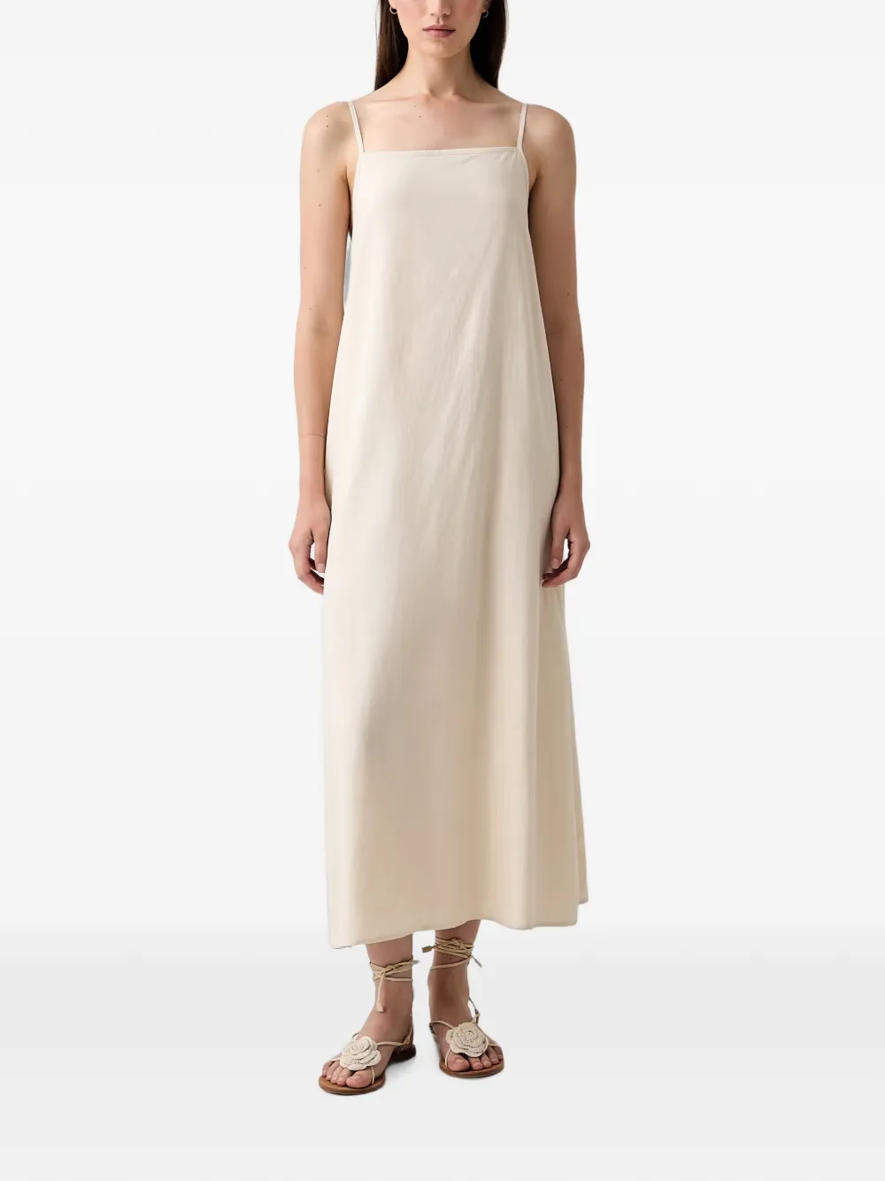 Vicolo Spaghetti-strap Scoop-back Maxi Dress In Red