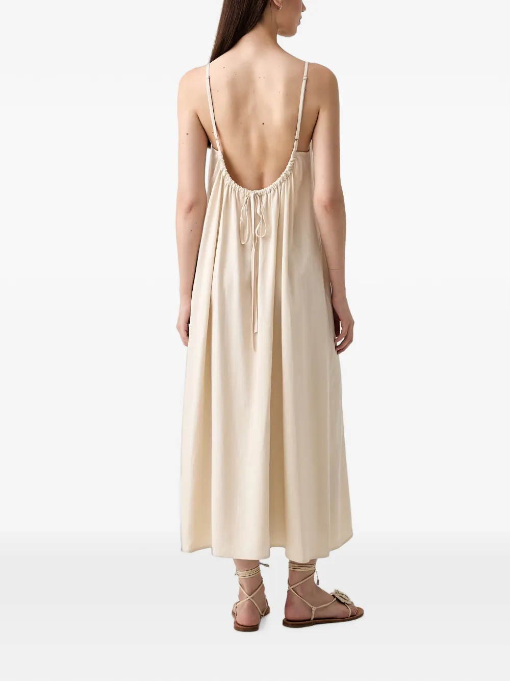 VICOLO Jurk met spaghettibandjes Beige