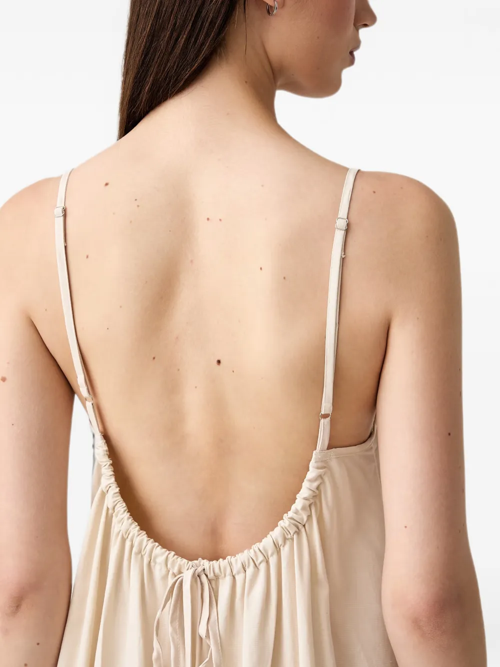 VICOLO Jurk met spaghettibandjes Beige