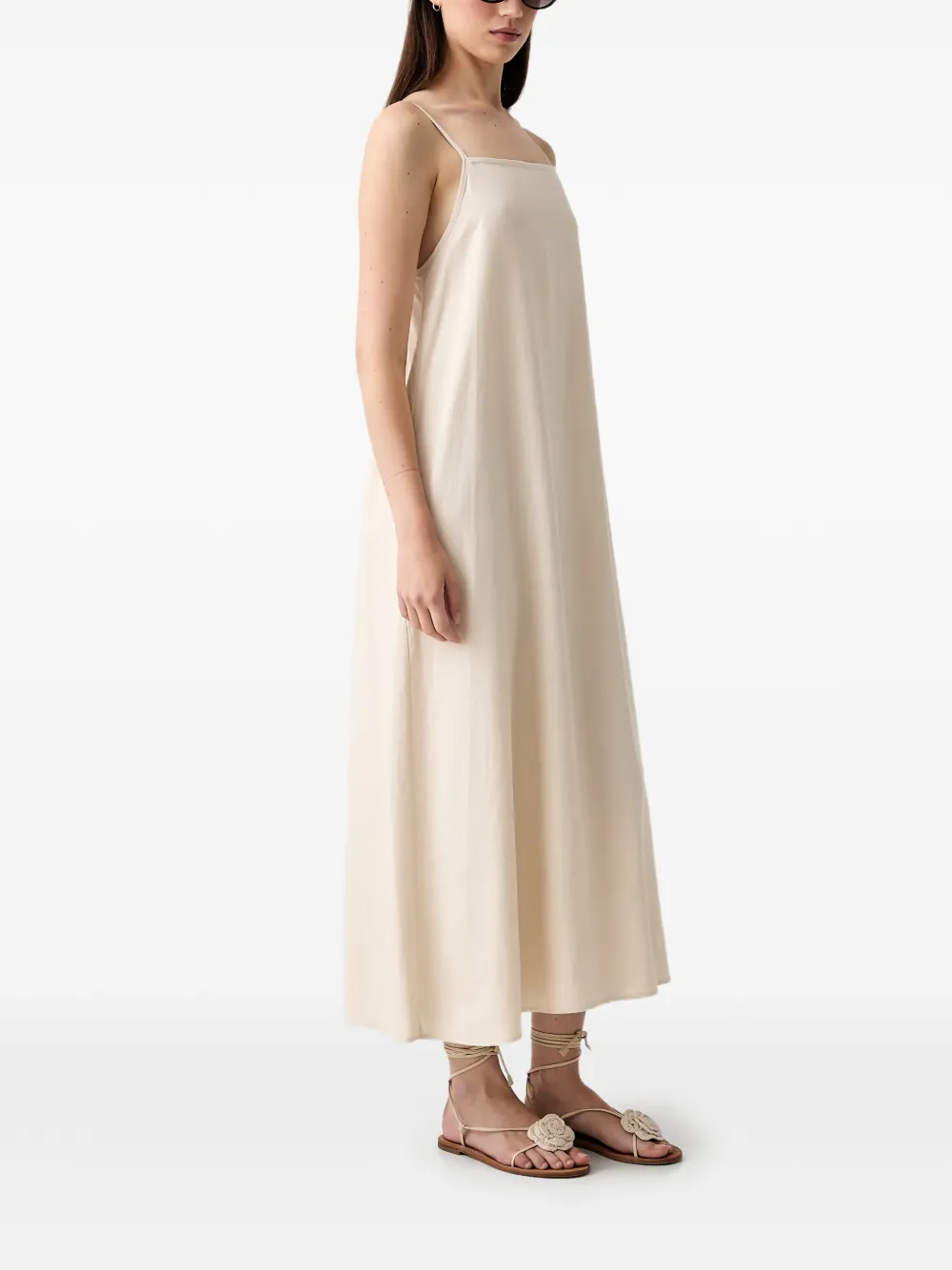 VICOLO Jurk met spaghettibandjes Beige