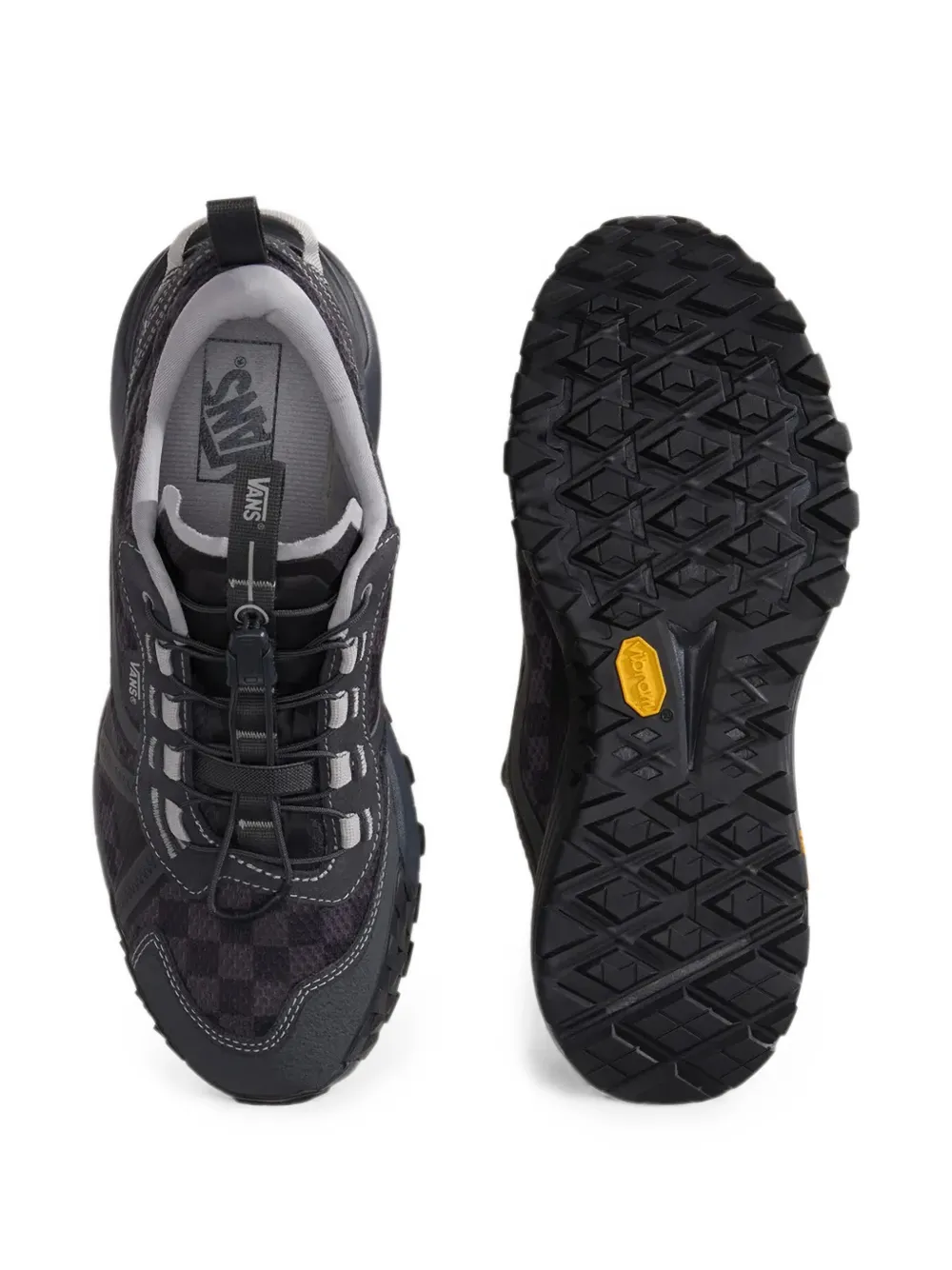 Vans checkerboard-pattern Vibram-sole sneakers Zwart