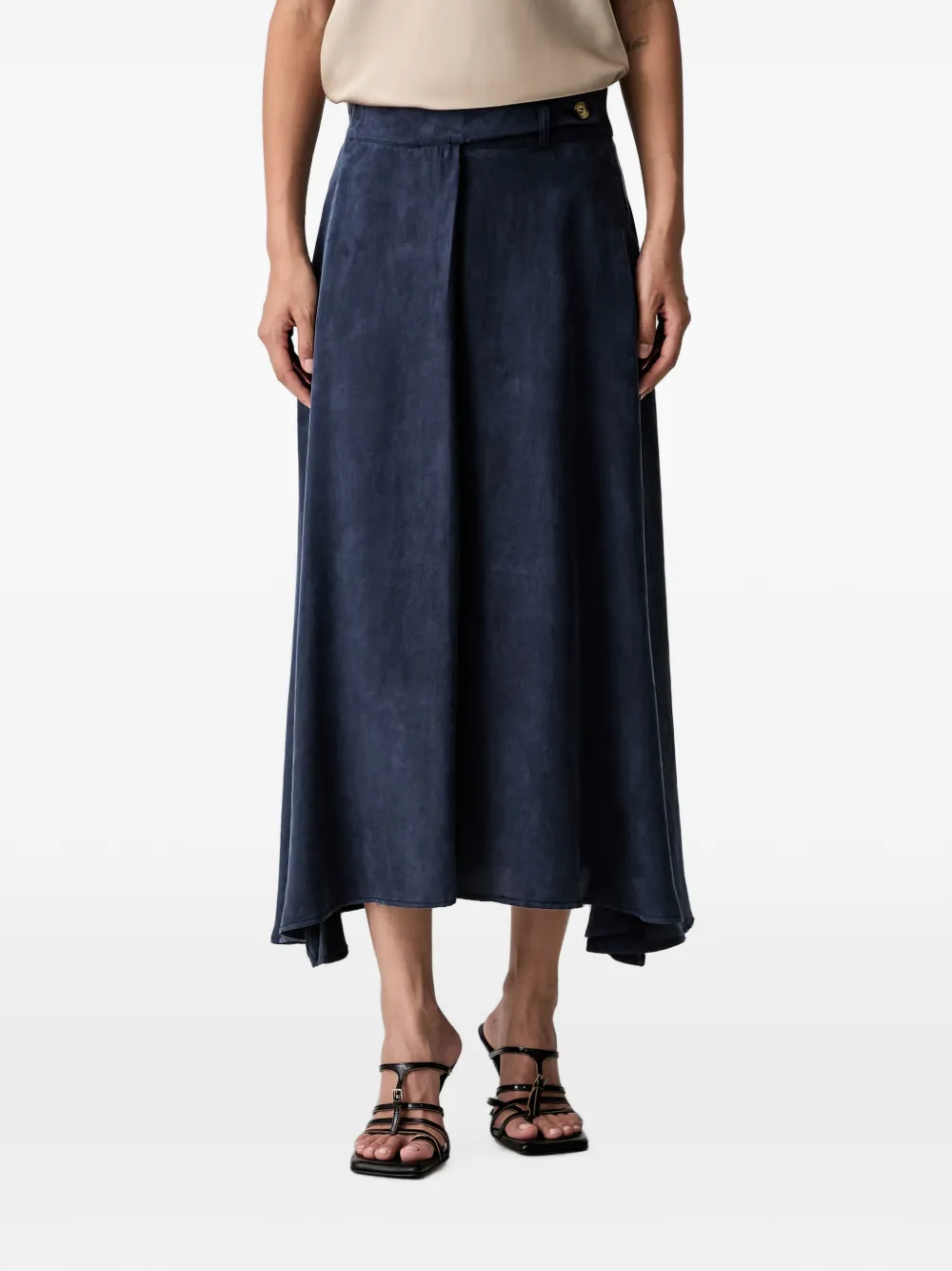 Vicolo A-line Midi Skirt In Blue