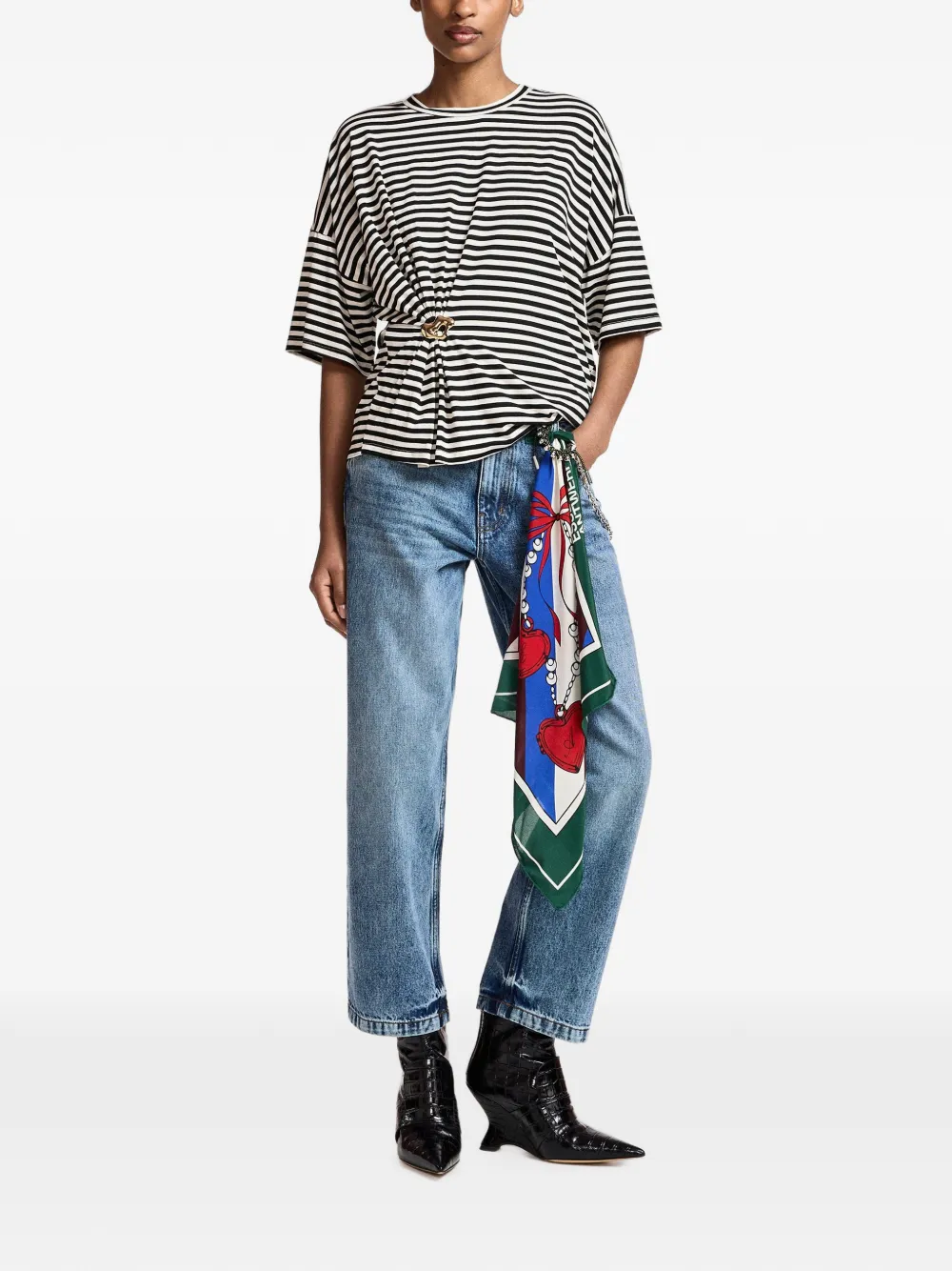 Essentiel Antwerp Kosimo jeans met kettingdetail Blauw