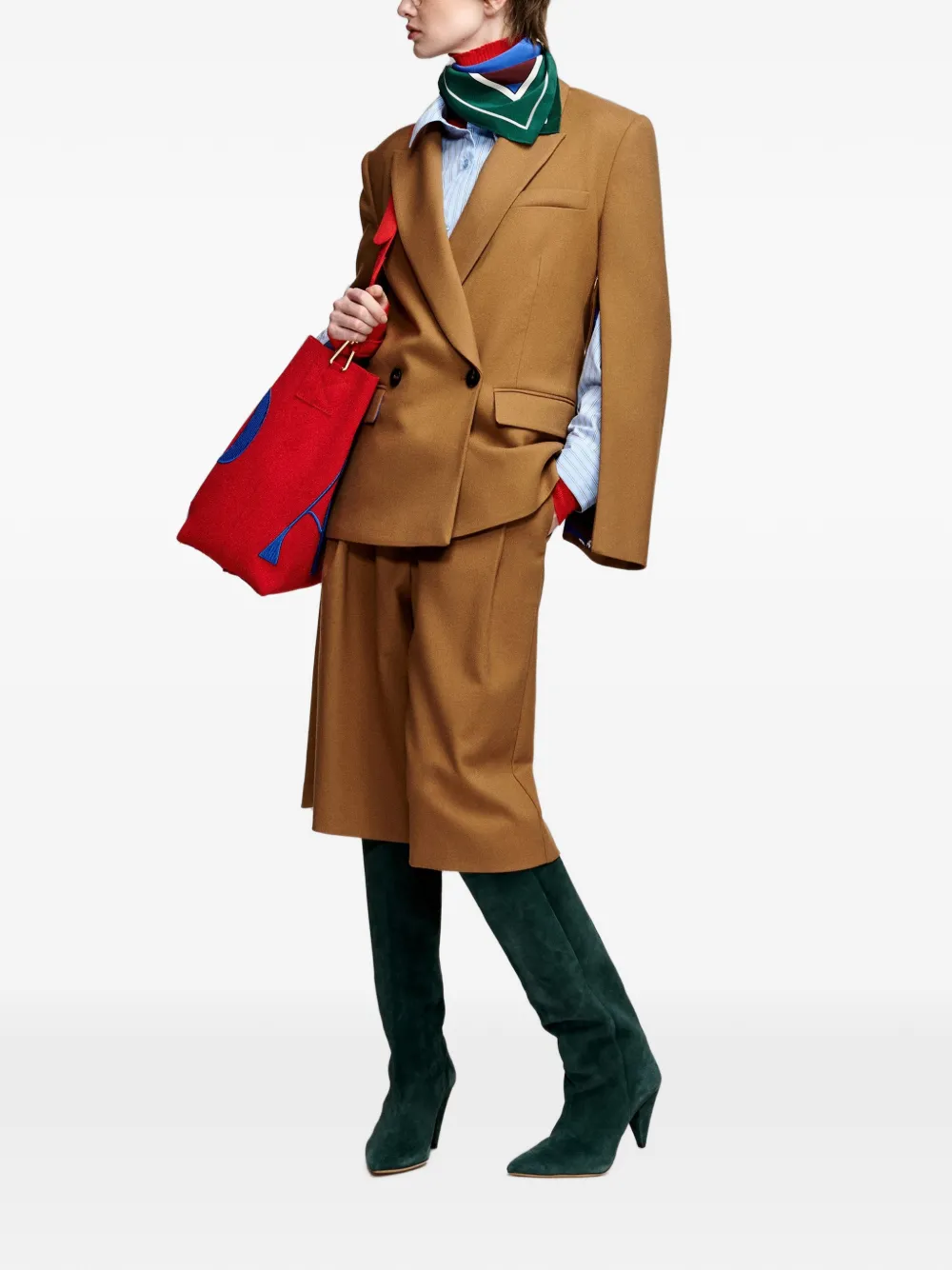 Essentiel Antwerp Kendra double-breasted blazer Bruin