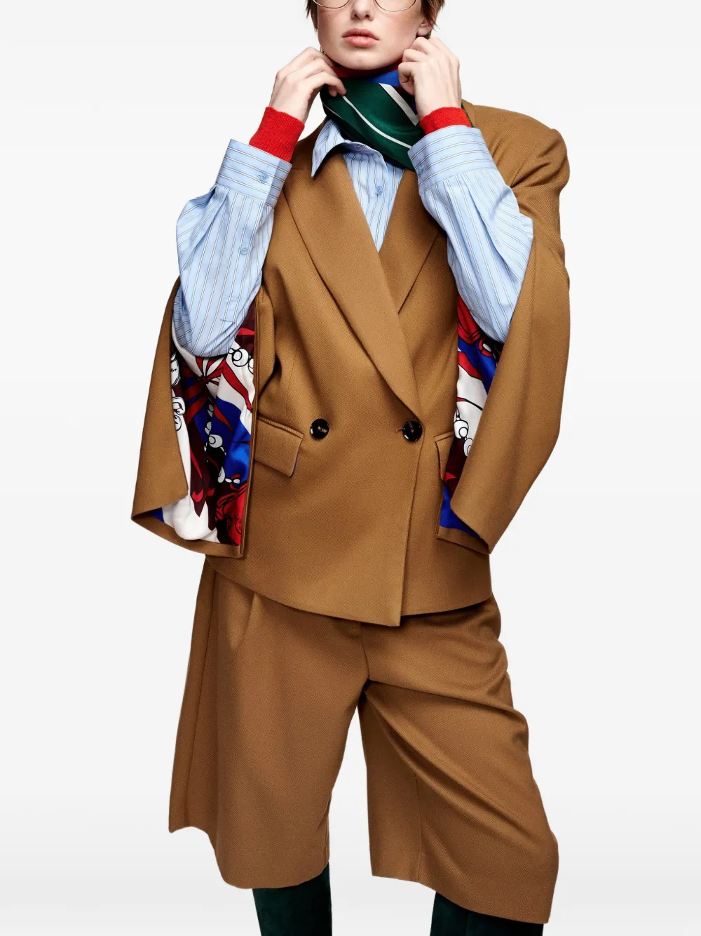 Essentiel Antwerp Kendra double-breasted blazer Bruin