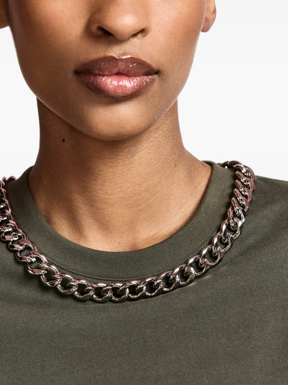 Essentiel Antwerp Klaim T-shirt verfraaid met ketting Groen